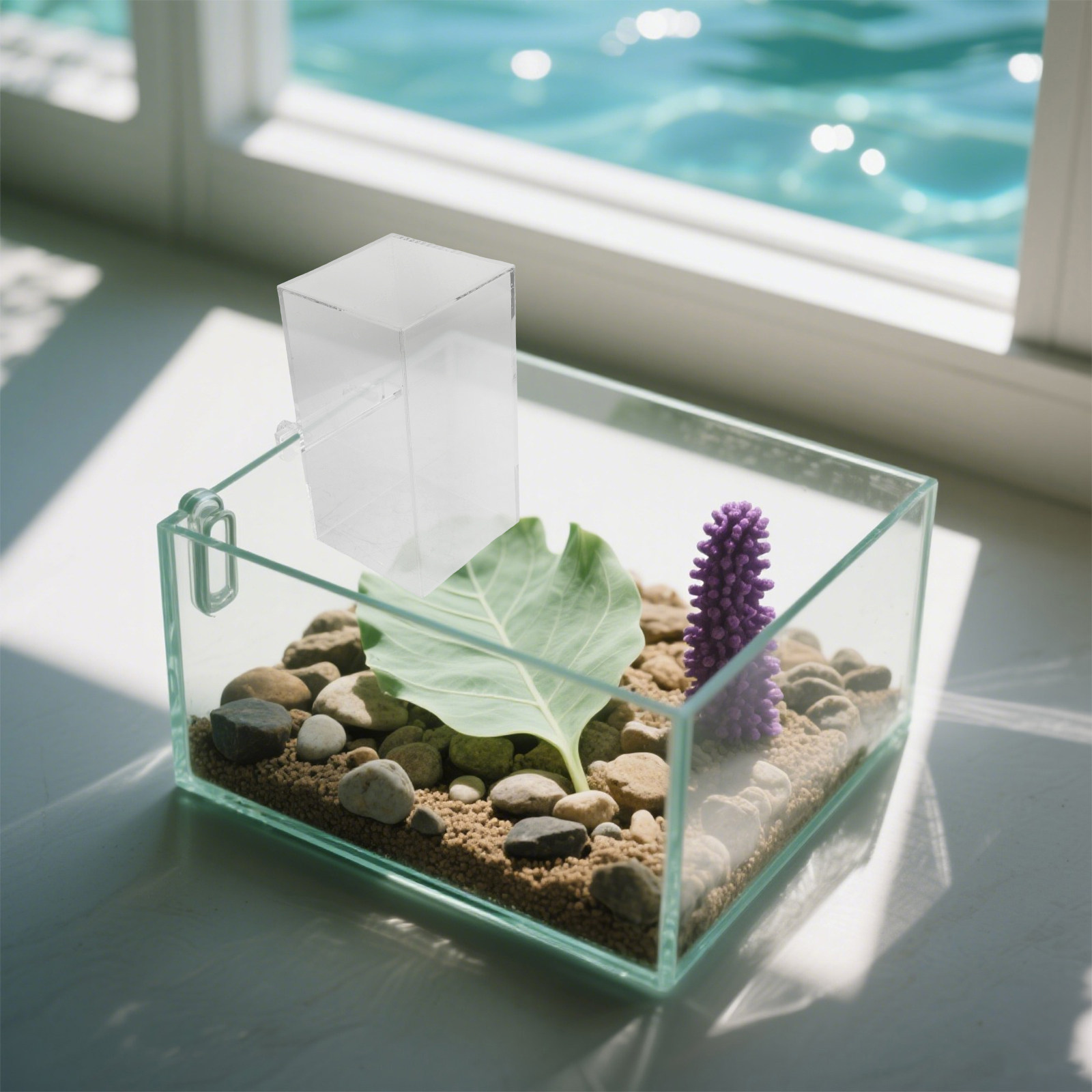 Betta Fish Tank - Acuario de vacío con presión negativa,