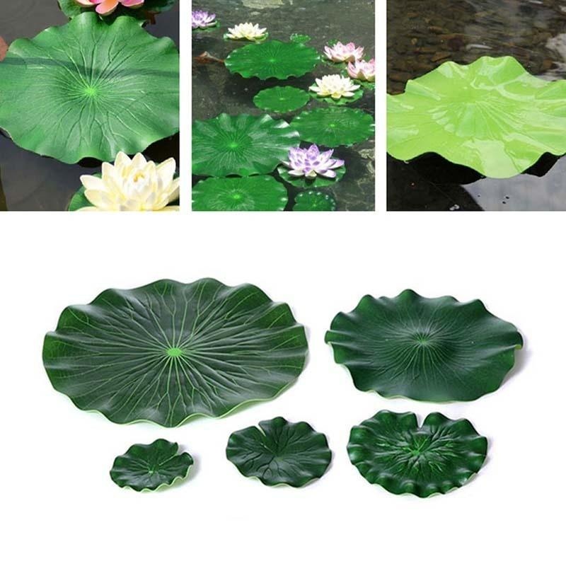 Hojas de Loto Artificiales 202 - Fish Aquarium Home reseña y precio